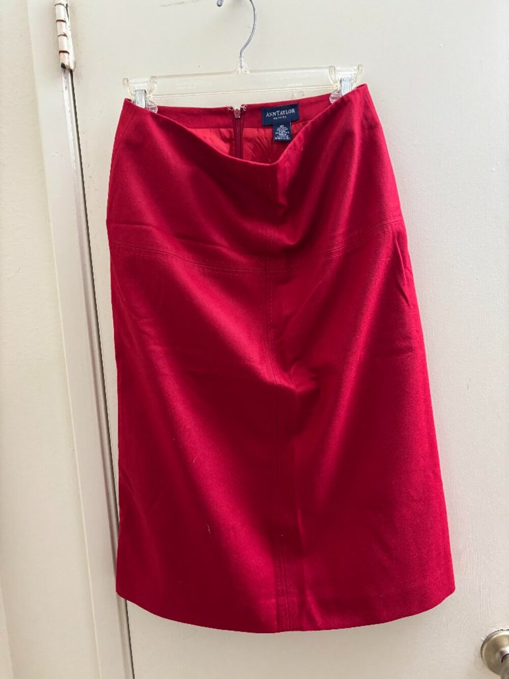 Ann Taylor offers  red midi skirts Size 6P